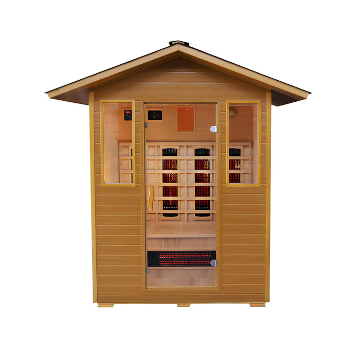 Sunray Grandby 3 - Person Outdoor Infrared Sauna HL300D - Topture