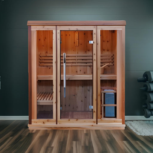 Sunray Hampton 300TN | 3 - Person Indoor Traditional Sauna - Topture