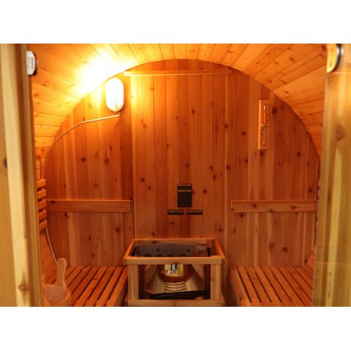 Sunray Oasis 300SC | 2 - 4 - Person Traditional Canopy Barrel Sauna - Topture