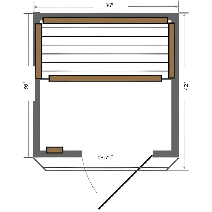 Sunray Sedona 1-2 Person Indoor Infrared Sauna HL100K