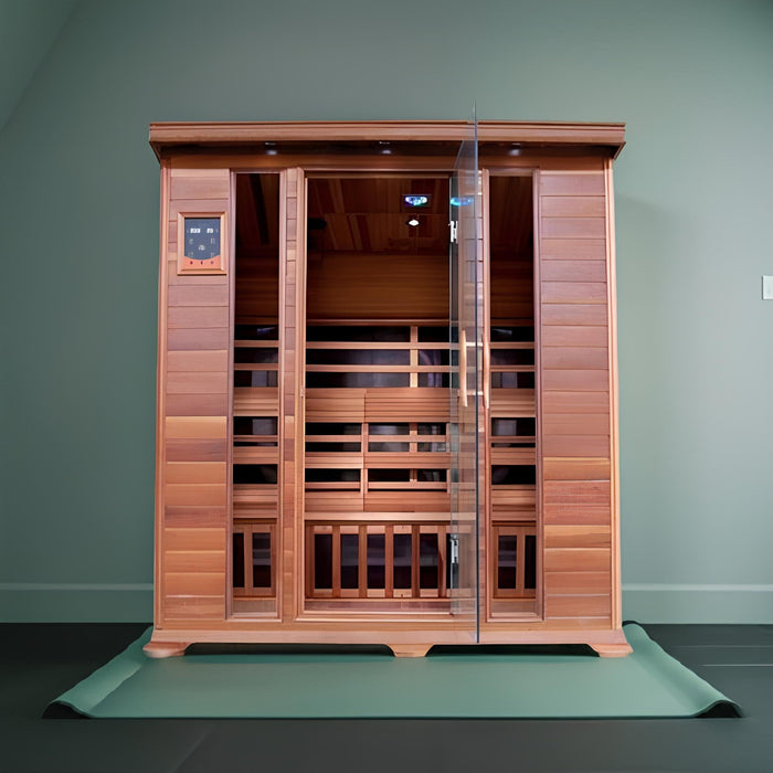 Sunray Sequoia 4 - Person Infrared Indoor Sauna HL400K - Topture