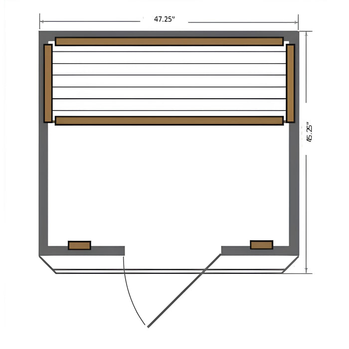 Sunray Sierra 2-Person Indoor Infrared Sauna HL200K