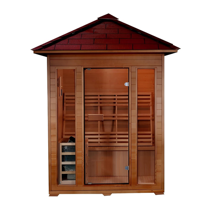 Sunray Waverly 3 - Person Traditional Outdoor Sauna HL300D2 - Topture