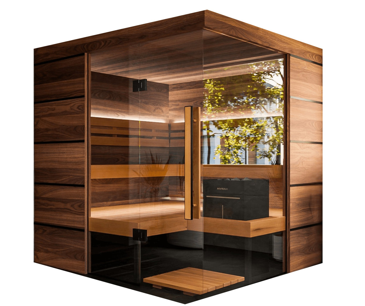 ThermaSol Astra Indoor Sauna Cabin — door on left