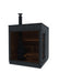 Angled view of the ThermaSol Nordic Misty sauna cabin with chimney flue