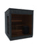 ThermaSol Nordic Misty outdoor sauna cabin in black with panoramic glazing
