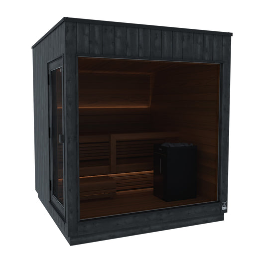 ThermaSol Nordic Misty Medium Sauna Cabin — Electric, door Left