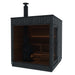 ThermaSol Nordic Misty Medium Sauna Cabin — Wood-Burning, door Right