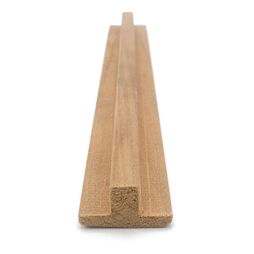 Thermo-Aspen 1x2 T-Molding piece, end view showing the T-shaped cross-section with the rib centered on the flange