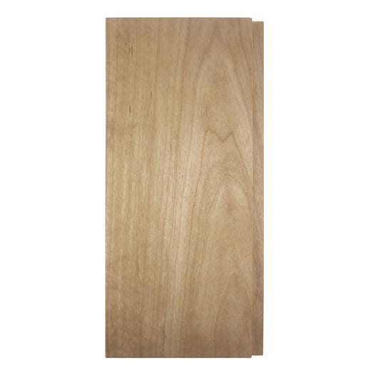 Thermo-Aspen 1x5 tongue-and-groove paneling board, straight-on face grain view with a swirling grain pattern