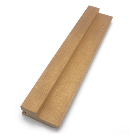 Thermo-Aspen 2x3 tongue-and-groove paneling board, full length angled view with raised ridge