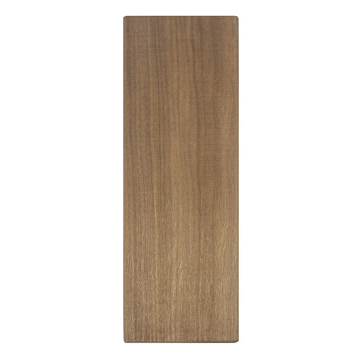 Thermo-Aspen 2x4 bench board, top-down view of the face grain on a white background