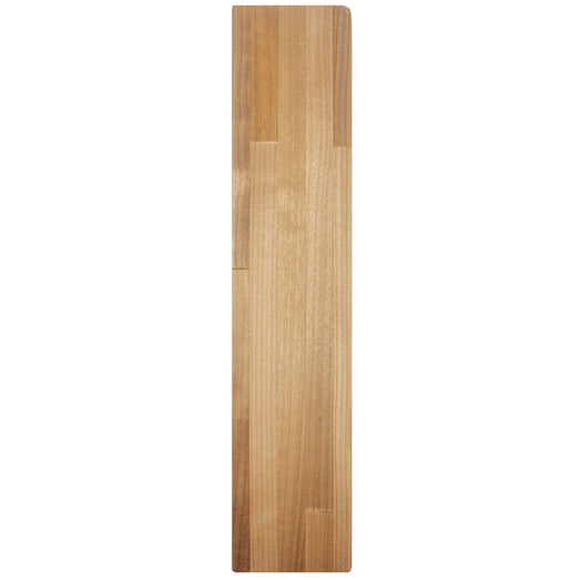 Thermo-Aspen 3x3 bench board, face grain view of a long strip made of glued lengths of wood