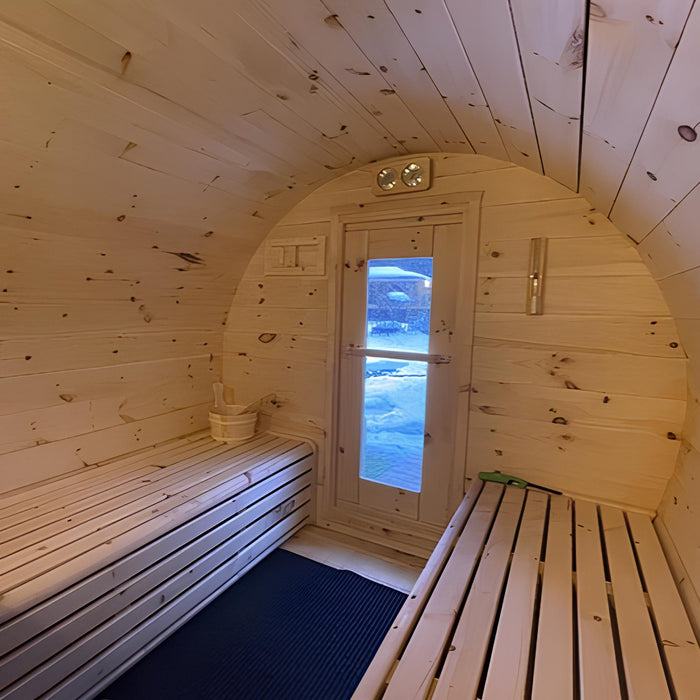 True North 2-4 Person 6' Long Barrel Sauna