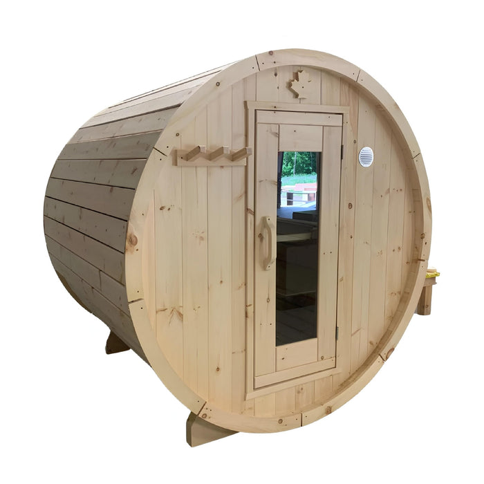 True North 4 - 6 Person 8' Long Barrel Sauna - Topture