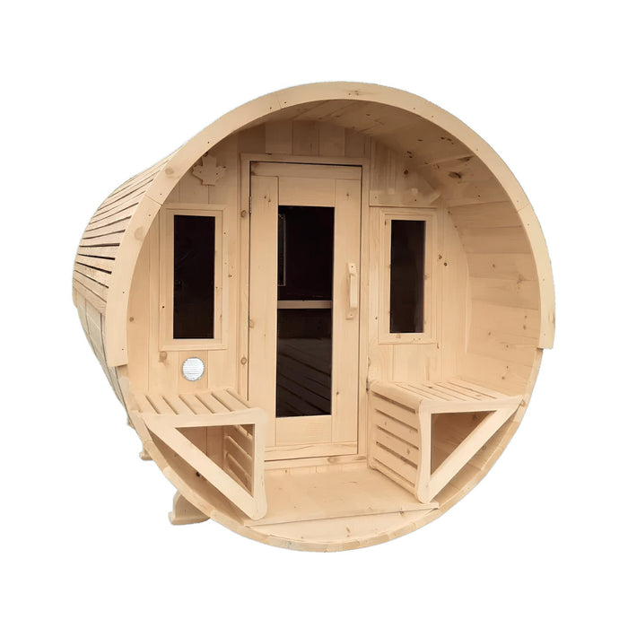 True North 4 - 6 Person 8' Long Barrel Sauna - Topture