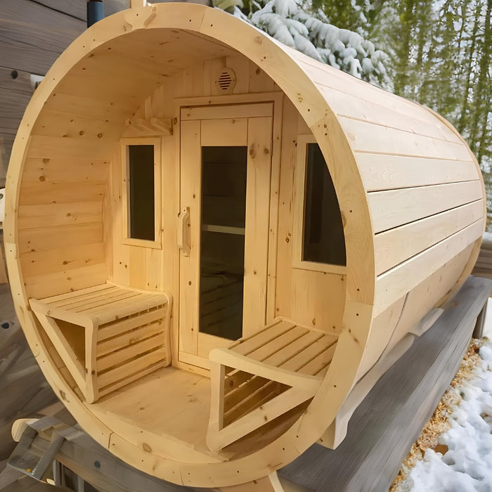 True North 4-6 Person 8' Long Barrel Sauna