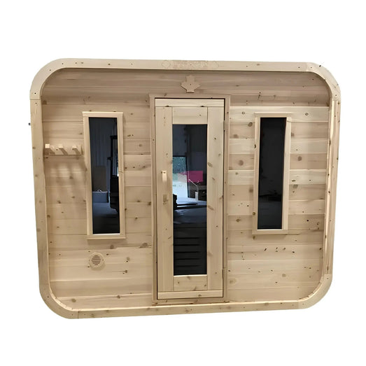 True North 5 Person Outdoor Quattro Cedar Cabin Sauna - Topture