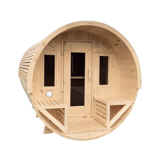 True North 6 - 8 Person 9' Long Barrel Sauna - Topture