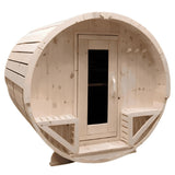 True North 8 Person 10' Long Barrel Sauna - Topture