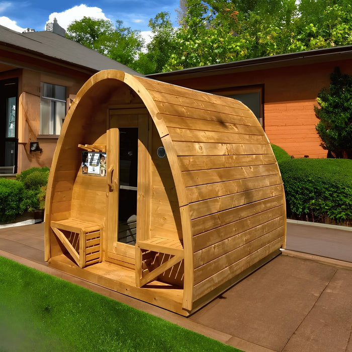 True North Large Pod 4 - 8 Person Outdoor Sauna - Topture