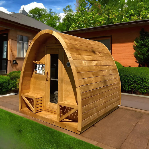True North Pod 4 - 8 Person Outdoor Sauna - Topture