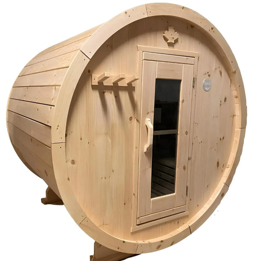 True North Sauna 2 - 4 Person 6' Long Barrel Sauna - Topture