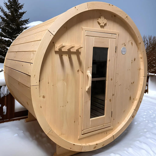 True North Sauna 2 - 4 Person 6' Long Barrel Sauna - Topture