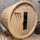 True North Sauna 2 - 4 Person 6' Long Barrel Sauna - Topture