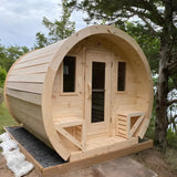 True North Schooner 2 - 8 Person Outdoor Barrel Sauna - Topture