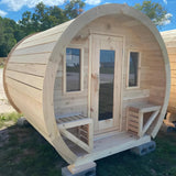 True North Schooner 2 - 8 Person Outdoor Barrel Sauna - Topture