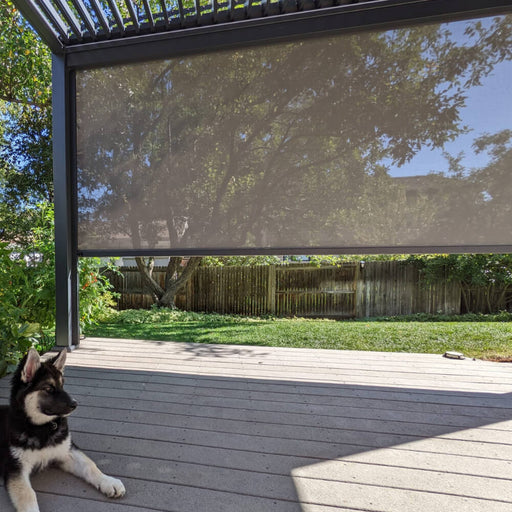 Wind Resistant Side Shade/Screen for 13 ft width on Pergola - Topture