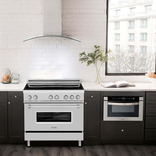 Zline 36" Induction Range with a 5 Element Stove and Electric Oven - Topture