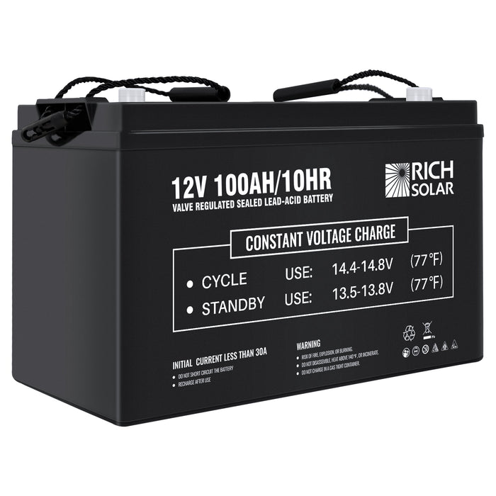 12V 100Ah Deep Cycle AGM Battery - Topture