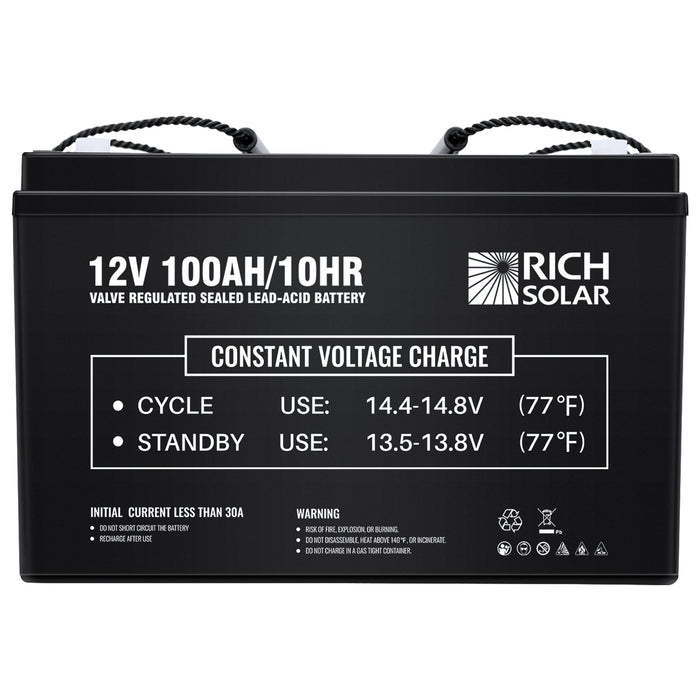 12V 100Ah Deep Cycle AGM Battery - Topture