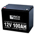 12V 100Ah LiFePO4 Lithium Iron Phosphate Battery - Topture