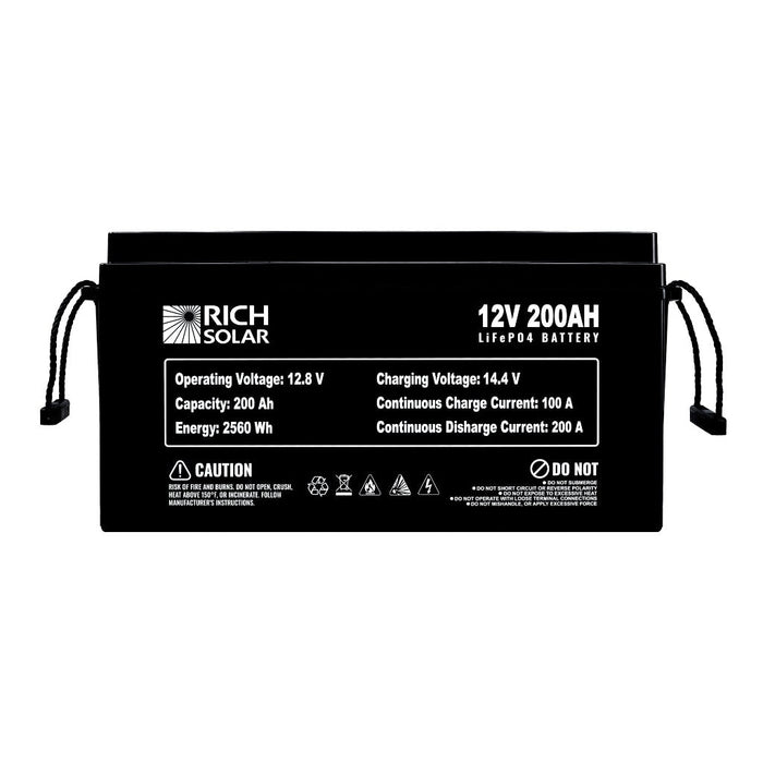 12V 200Ah LiFePO4 Lithium Iron Phosphate Battery - Topture