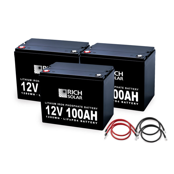 12V - 300AH - 3.8kWh Lithium Battery Bank - Topture