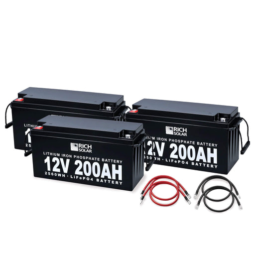 12V - 600AH - 7.6kWh Lithium Battery Bank - Topture