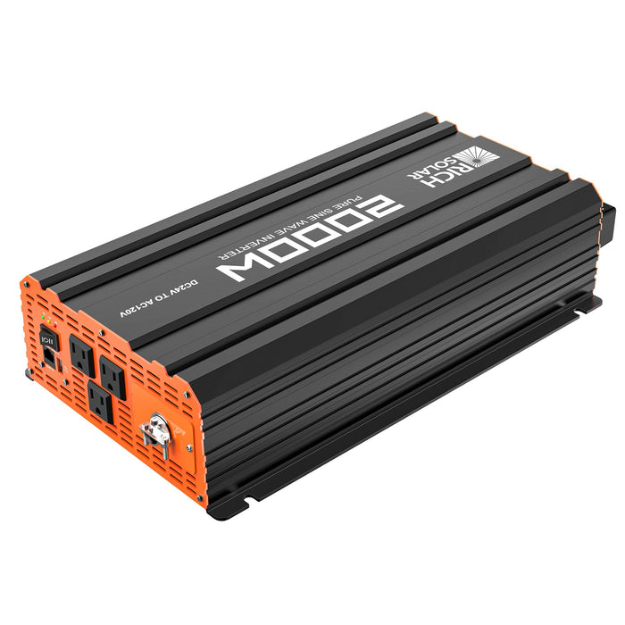 2000 Watt 24 Volt Industrial Pure Sine Wave Inverter - Topture