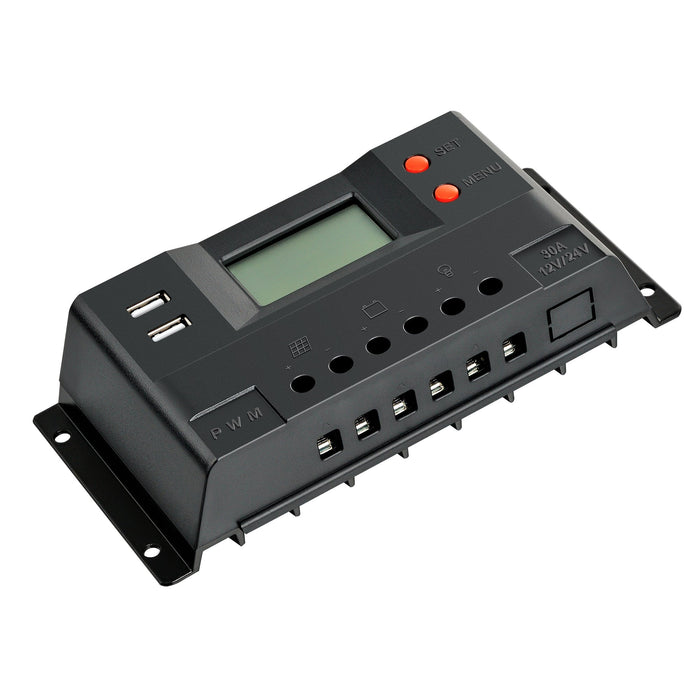 30 Amp PWM Solar Charge Controller - Topture