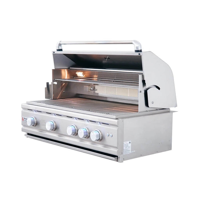 Renaissance Cooking Systems 38" Cutlass Pro Built-In Grill with Rear Burner and LED Lights RON38A Gas Grills Topture