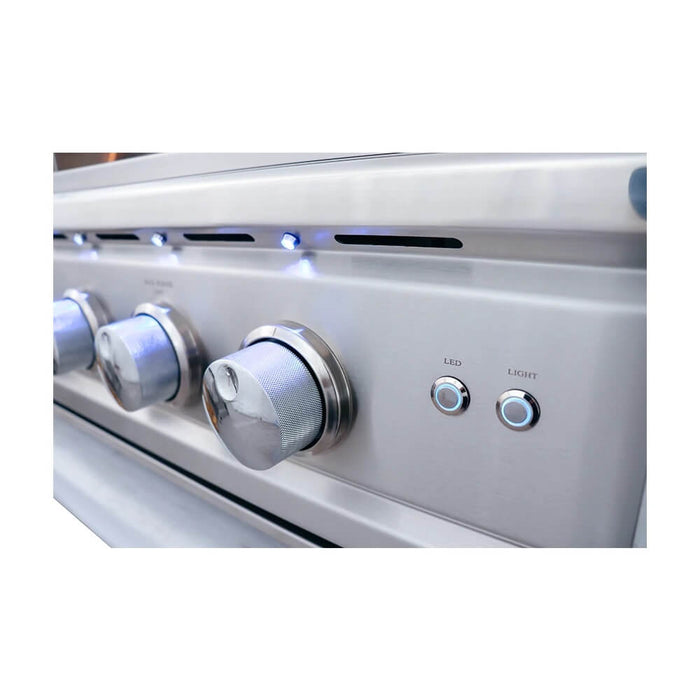 Renaissance Cooking Systems 42" Cutlass Pro Built-In Grill with Rear Burner and LED Lights RON42A Gas Grills Topture