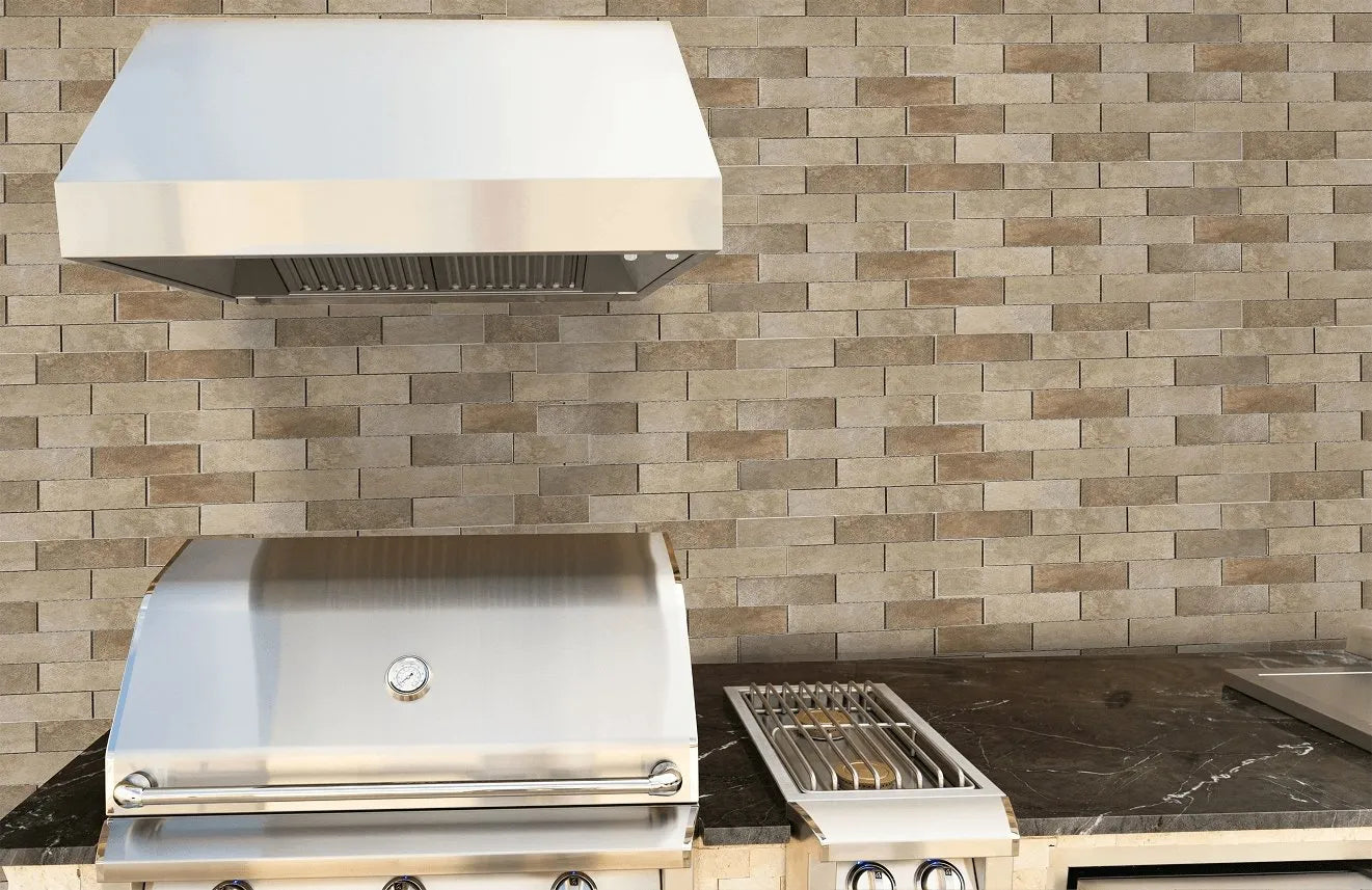 Renaissance Cooking Systems 48" 304 Stainless Steel Vent Hood w/1200 CFM Blower RVH48 Range Hoods Topture