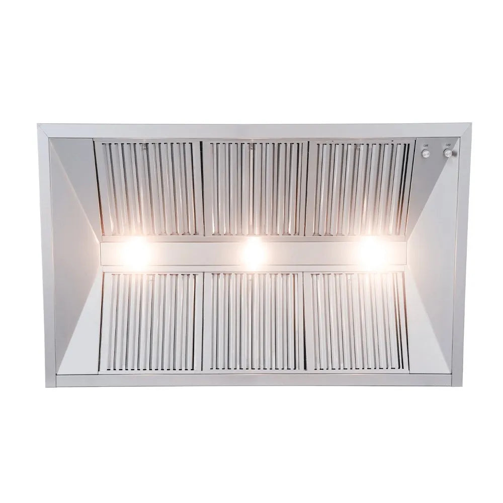 Renaissance Cooking Systems 48" 304 Stainless Steel Vent Hood w/1200 CFM Blower RVH48 Range Hoods Topture