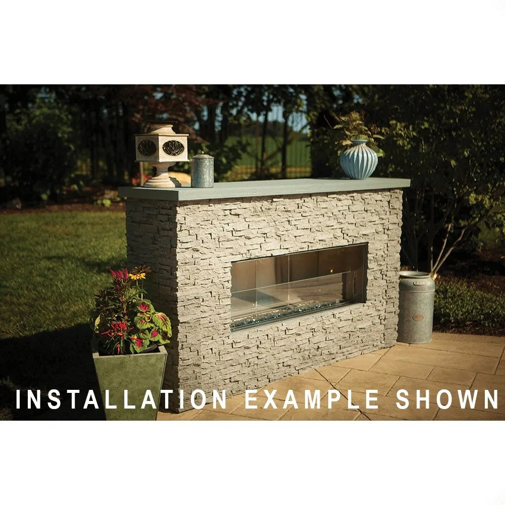 Renaissance Cooking Systems 48" Cedar Creek Outdoor Gas Fireplace RFP48LECONLED Outdoor Fireplaces Topture