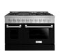 Forte 48 Inch Natural Gas, All Gas Double Oven Freestanding Range FGR488BBB Ranges Topture