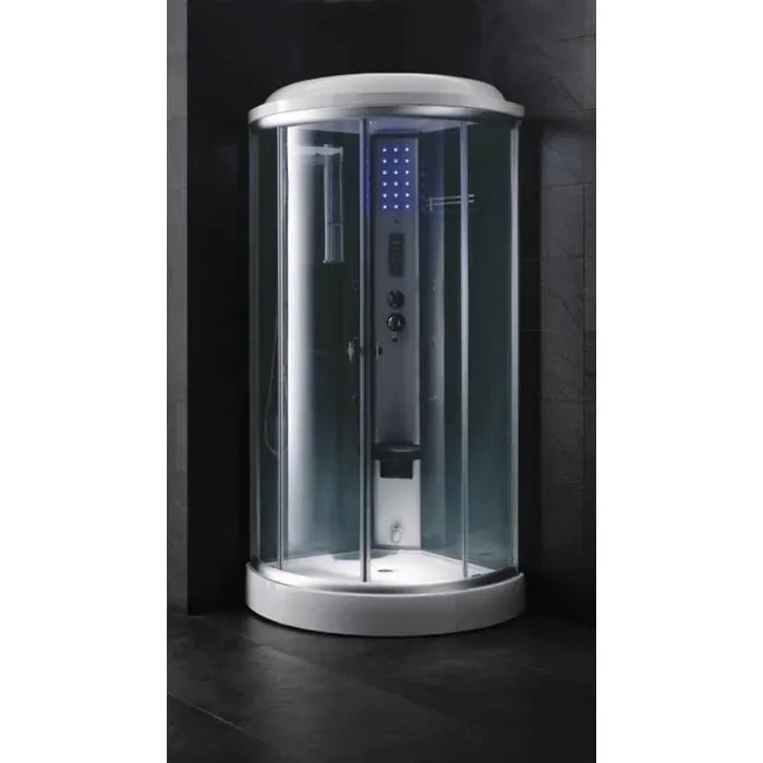 Mesa 9090K Steam Shower Blue or Clear Glass - Mesa WS-9090K-Clear Steam Shower Topture