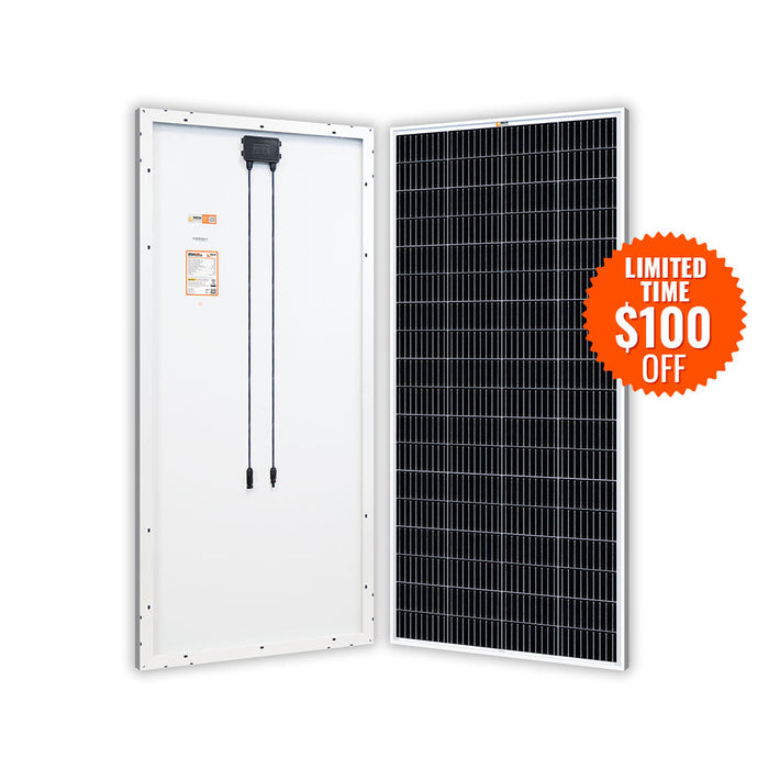 MEGA 200 Watt Monocrystalline Solar Panel | Best 24V Panel for RVs and Off-Grid | 25-Year Output Warranty | UL Certified