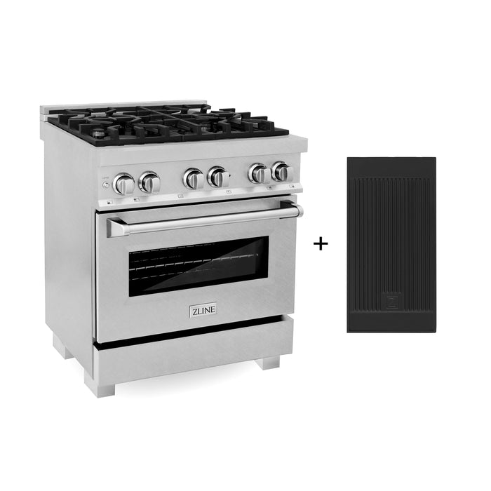 ZLINE Omega | Electric Oven and Gas Cooktop Dual Fuel Range with Griddle in Fingerprint Resistant Stainless